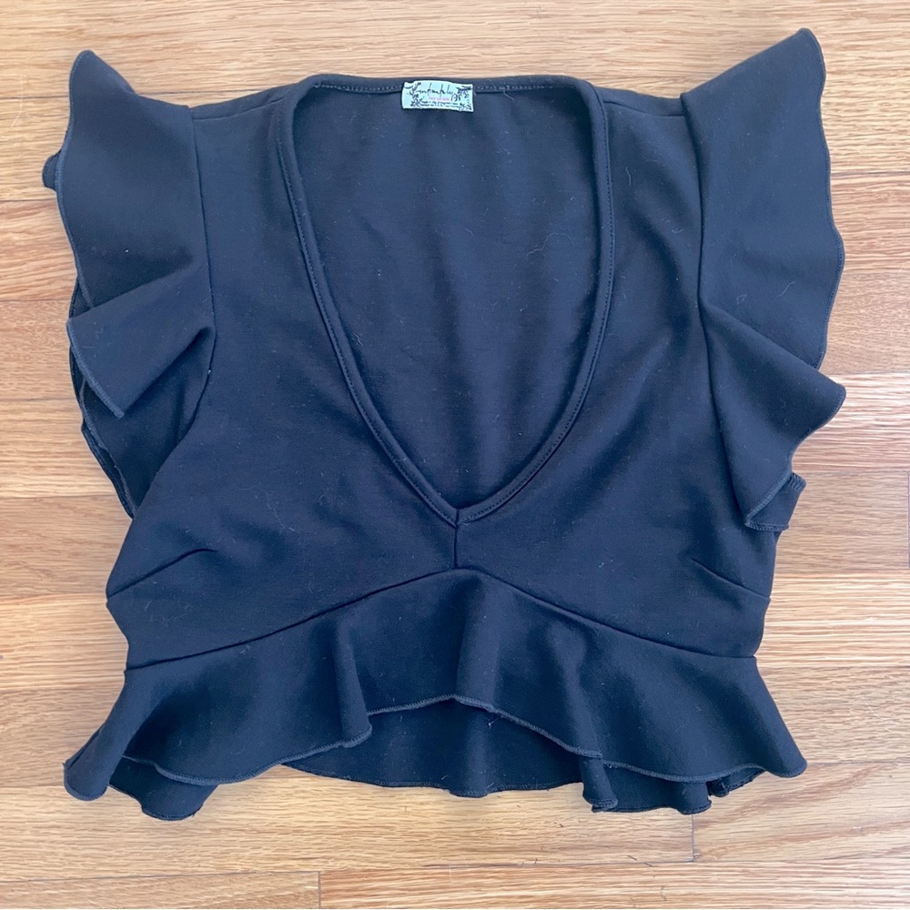 Intimately Free People Ruffled Crop Top, XS